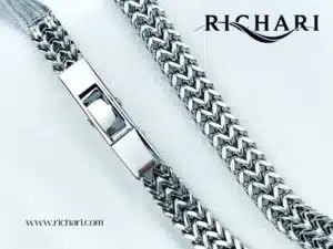 Men’s Stainless Steel Woven Chain Necklace