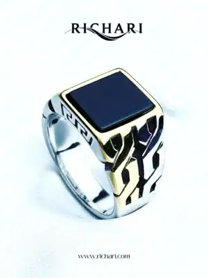 Richari Royal Square Black Onyx Signet Ring