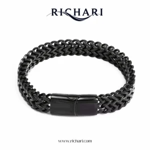 Premium Black Stainless Steel Chain Bracelet