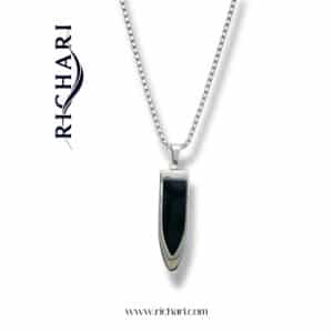 Obsidian Blade Pendant and chain