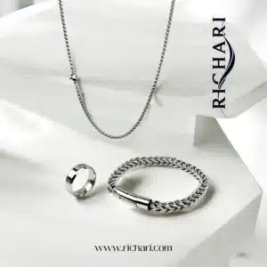 Elite Silver Trio Combo (Chain + Bracelet + Ring)