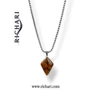 Golden Tiger Eye Crystal Pendant with chain