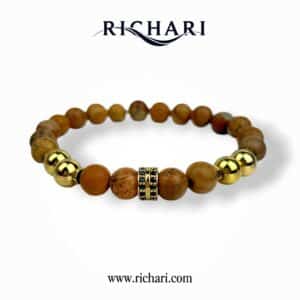 Golden Earth Stone Bead Bracelet