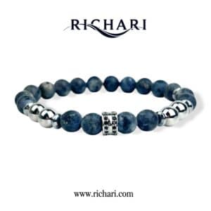 Blue Stone Bead Bracelet